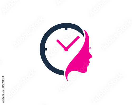 Beauty Time Icon Logo Design Element