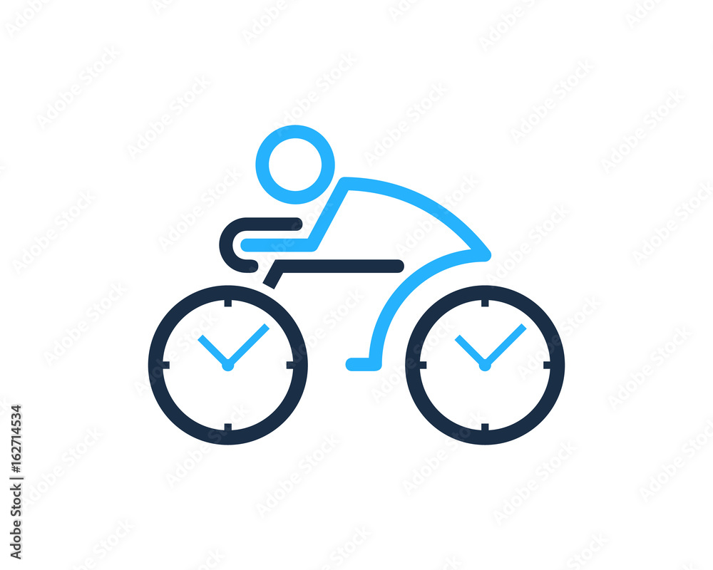 Bike Time Icon Logo Design Element Bike Time Icon Logo Design Element