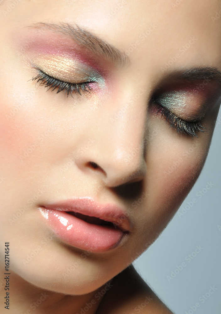 beautiful woman portrait with fashion makeup beautiful woman portrait with fashion makeup