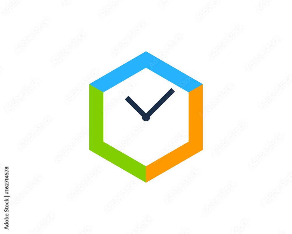 Hexa Time Icon Logo Design Element Hexa Time Icon Logo Design Element