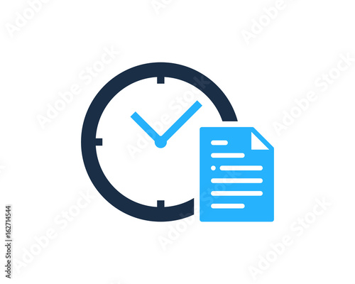 File Time Icon Logo Design Element