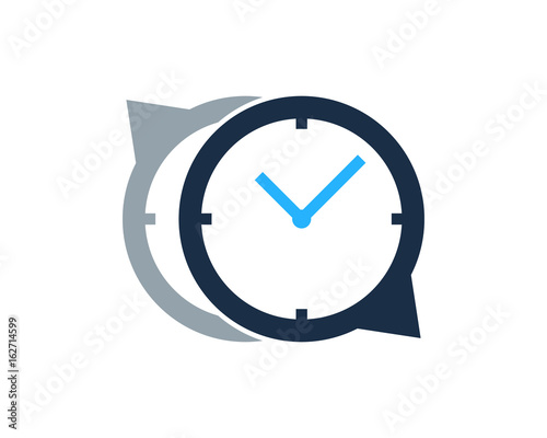 Chat Time Icon Logo Design Element