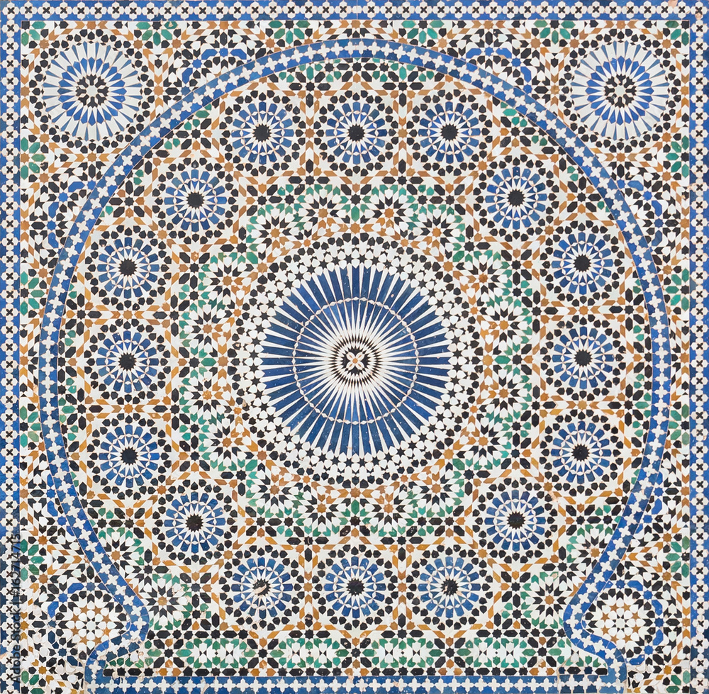 Moroccan mosaic, Meknes, Morocco