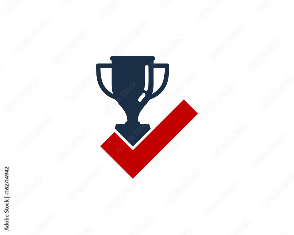 Trophy Check Icon Logo Design Element Trophy Check Icon Logo Design Element