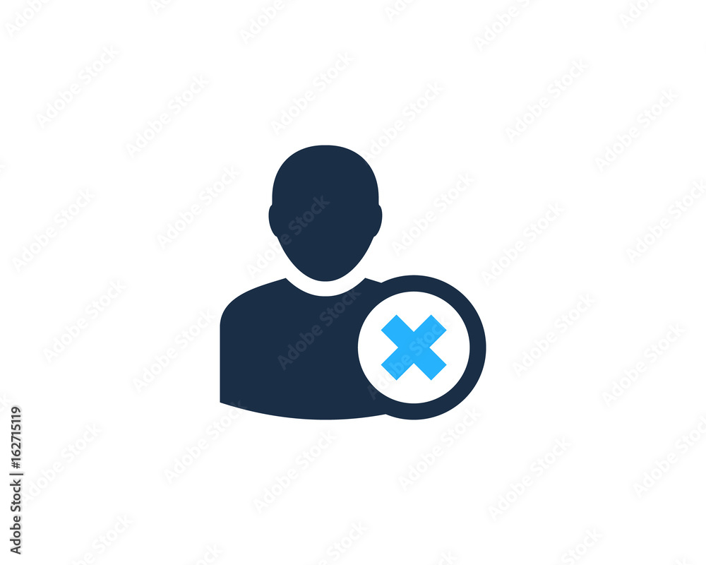 Delete Multi User Icon Logo Design Element Delete Multi User Icon Logo Design Element