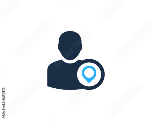 Pin User Icon Logo Design Element