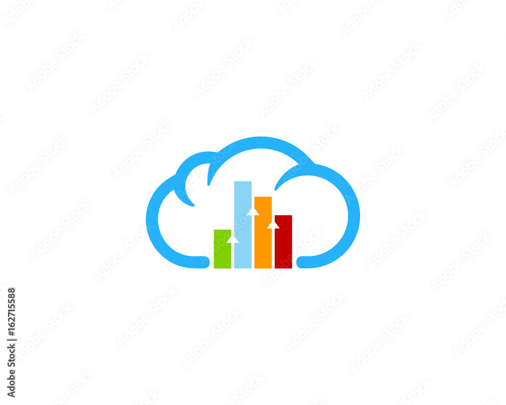 Cloud Report Icon Logo Design Element Cloud Report Icon Logo Design Element