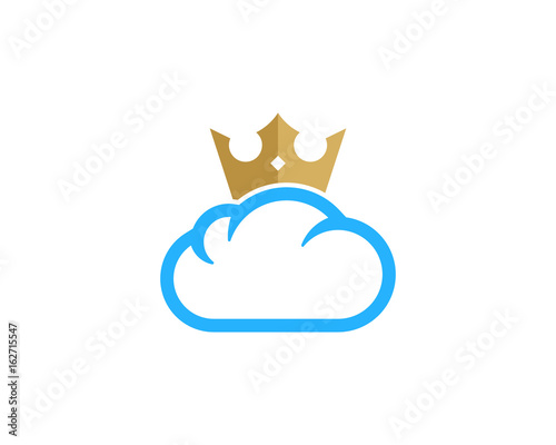King Cloud Icon Logo Design Element