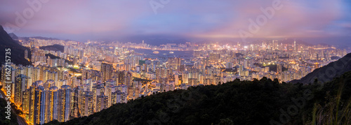 Hong Kong Night Over Kowloon