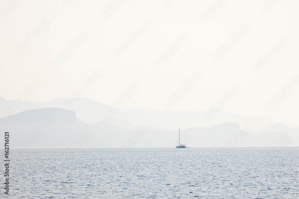 Sailing yacht in the Adriatic sea Croatia