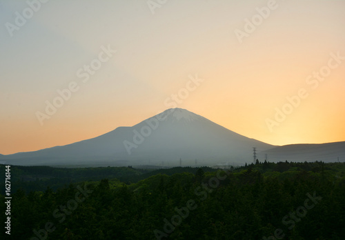 Fuji mountain with sunset