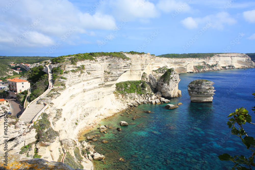 Scenic coast near Bonifacio on Corsica Island, France