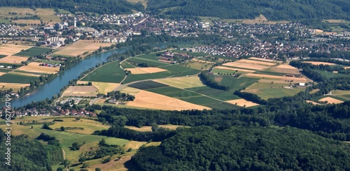 survol aérien ...haut - rhin...frontière suisse  allemagne photo