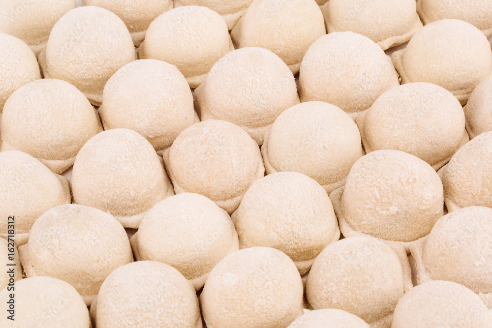 Fresh frozen dumplings. Fresh frozen dumplings.