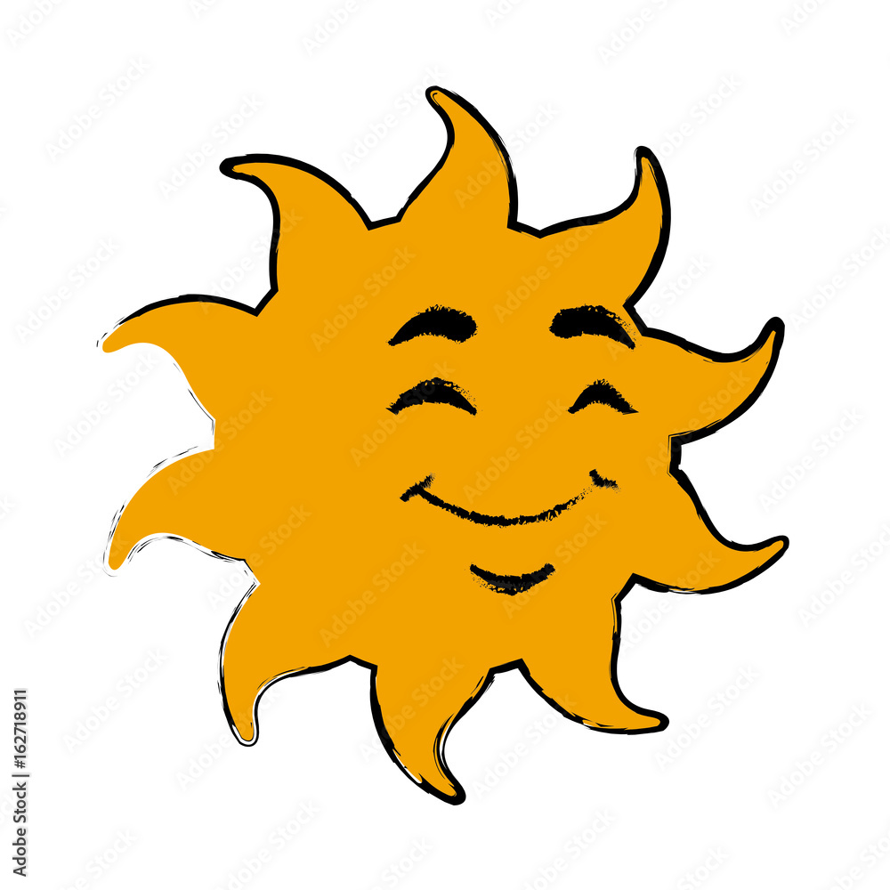 smile sun cartoon mascot character vector illustration smile sun cartoon mascot character vector illustration