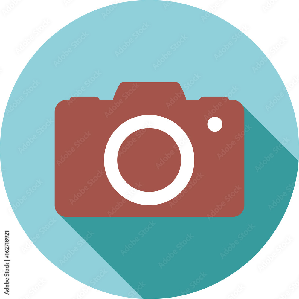 Photo camera flat vector icon Photo camera flat vector icon