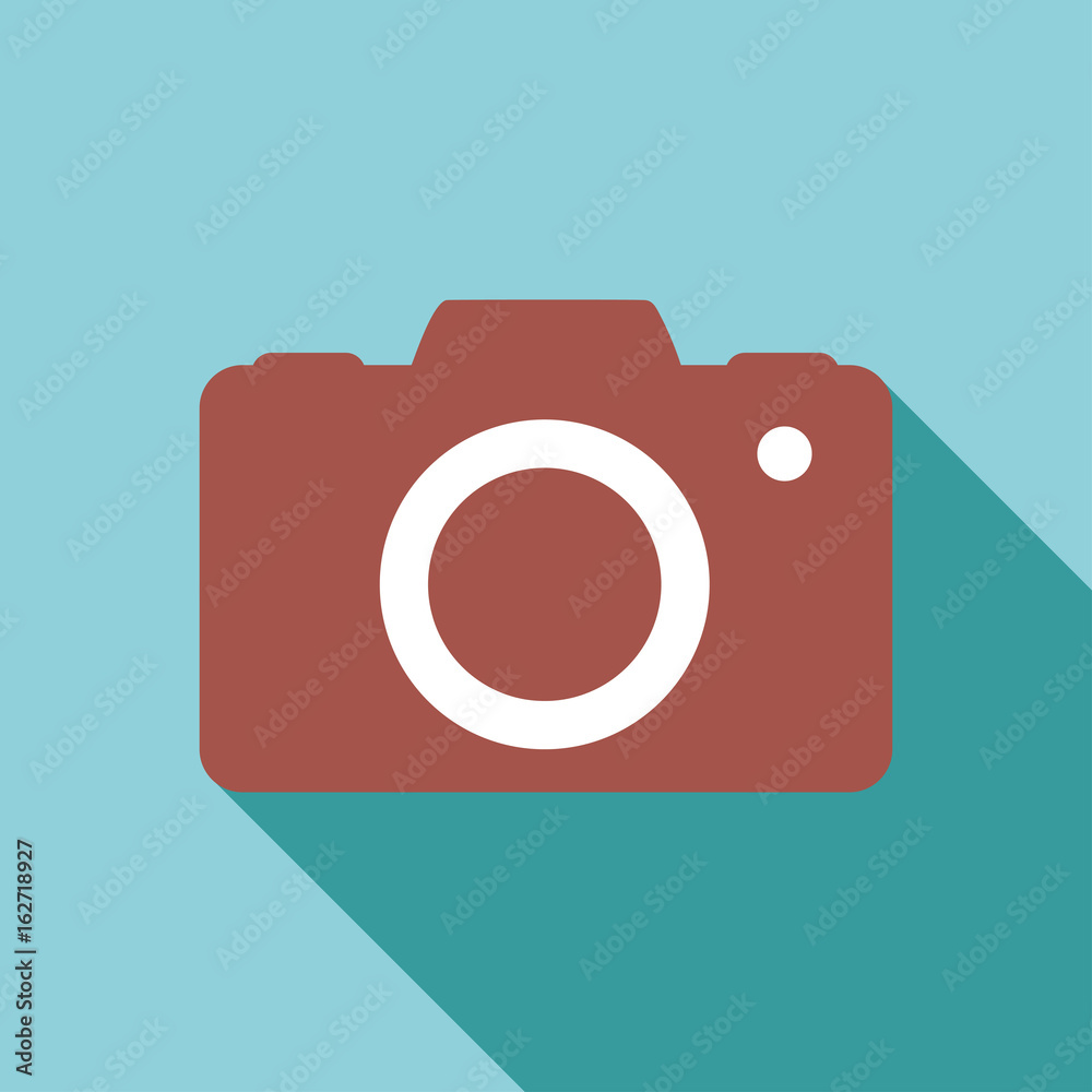 Photo camera flat vector icon Photo camera flat vector icon