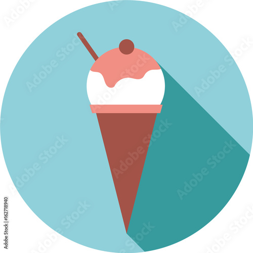 Ice cream flat vector icon