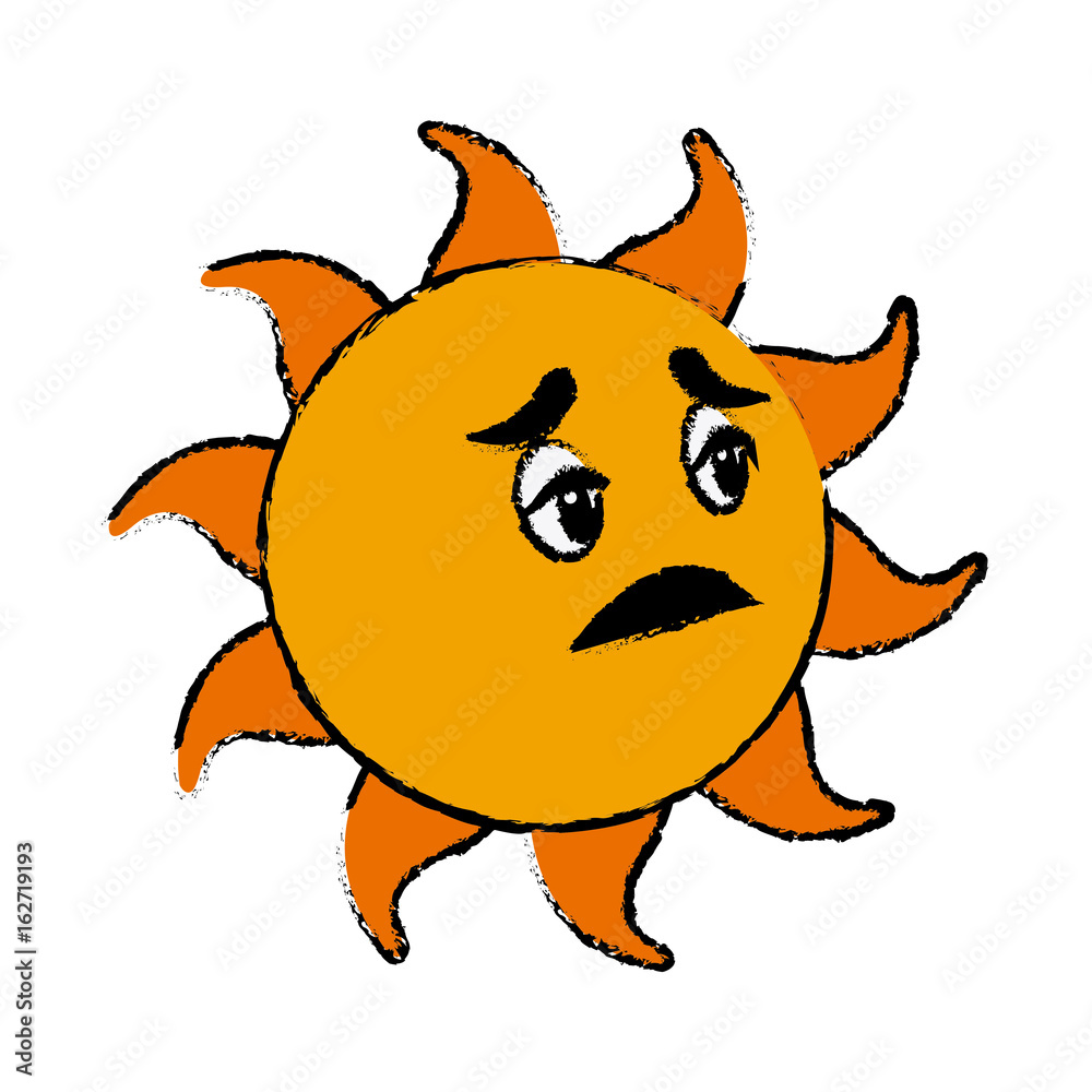 sick sun cartoon mascot character vector illustration sick sun cartoon mascot character vector illustration