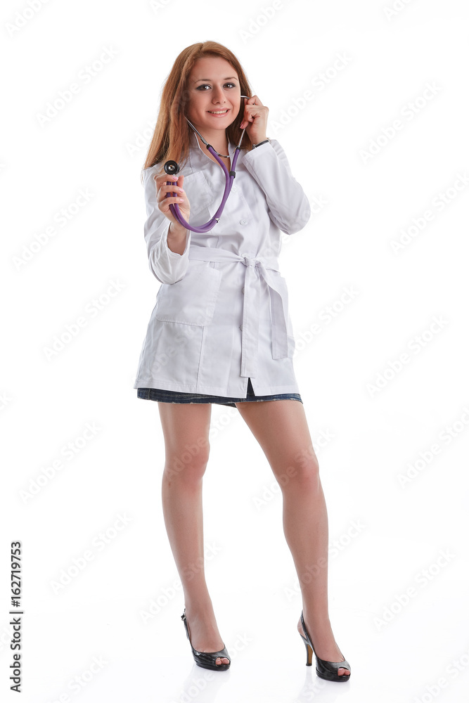 Smiling doctor with stethoscope