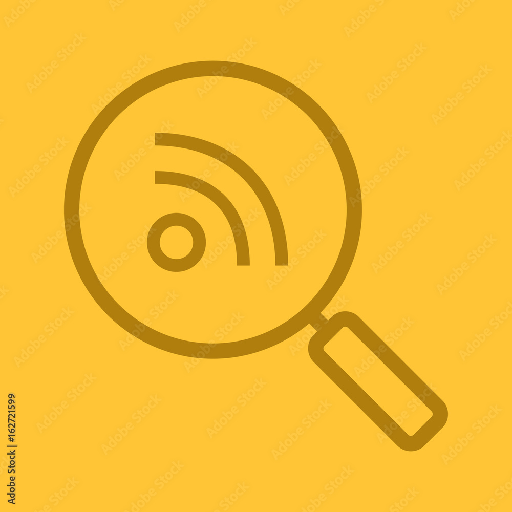 Rss feed search color linear icon Rss feed search color linear icon