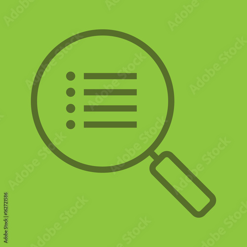 Search options color linear icon