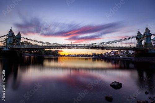 Hammersmith Bridge at Sunset