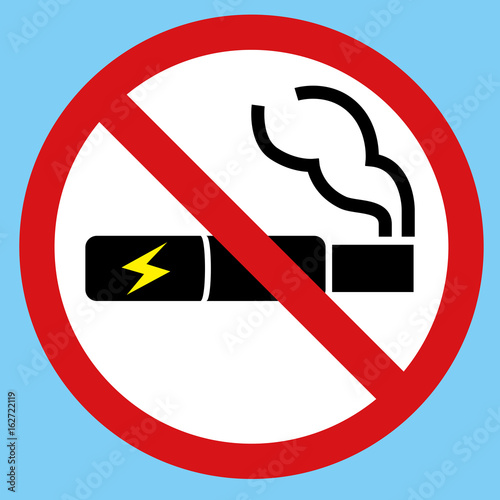 No electronic cigarettes sign.