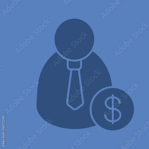 Staff hiring glyph color icon