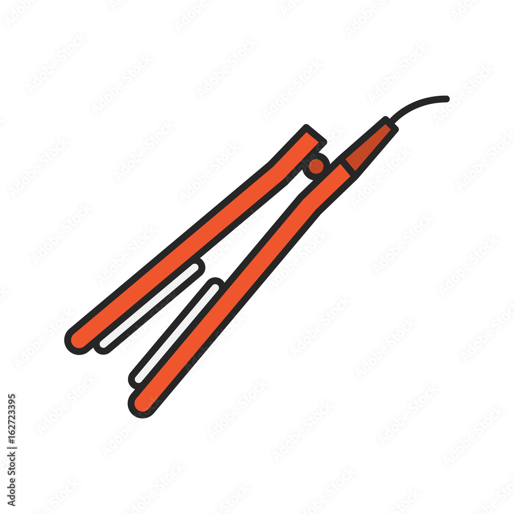 Hair straightener color icon Hair straightener color icon