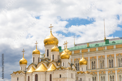 Cathedral of the Annunciation in Kremlin on a sunny day.