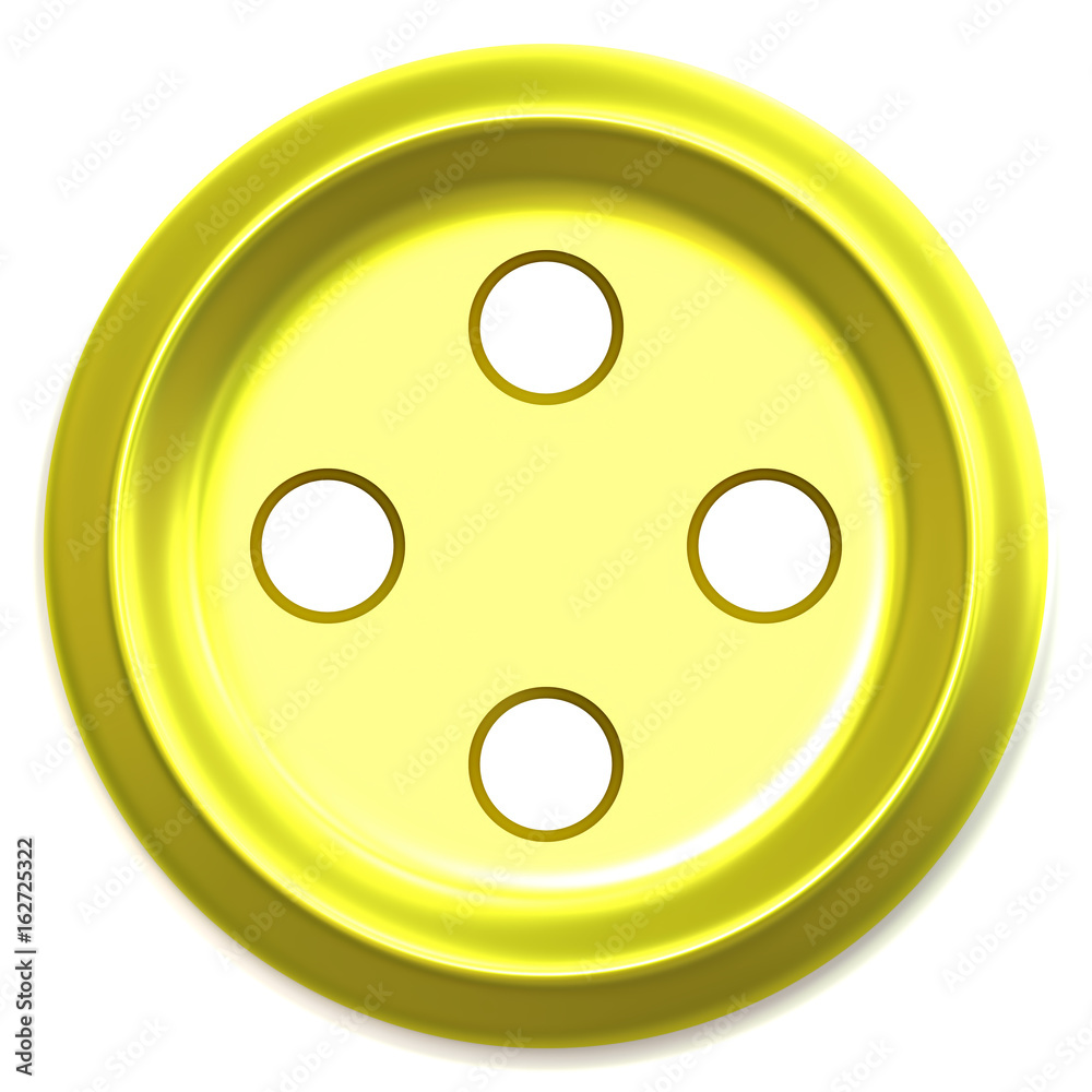 Fototapeta premium Yellow Sewing Button