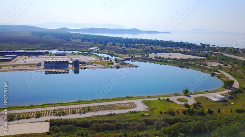 Wallpaper Mural Aerial drone photo of Schinias public Rowing and Canoeing Centre , Attica, Greece Torontodigital.ca