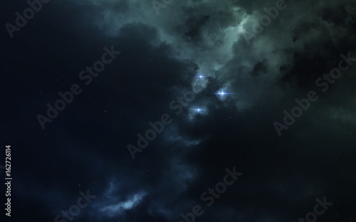 Nebula. Science fiction space wallpaper, incredibly beautiful planets, galaxies, dark and cold beauty of endless universe. Elements of this image furnished by NASA © Vadimsadovski