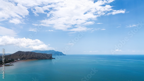 Cape Alchak with a bird's eye / bright daytime landscape journey the Crimea