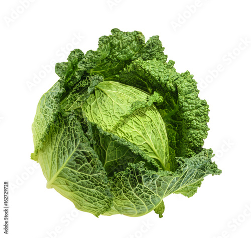 Savoy cabbage isolated without shadow