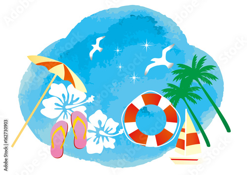 水彩雲  夏