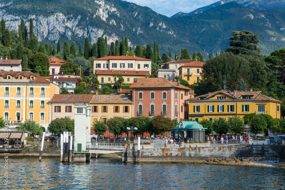 Ferry wharf in Bellagio, Lago di Como, Italy