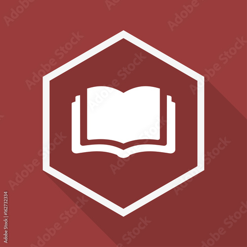 Poly Button mit Schatten - Buch offen
