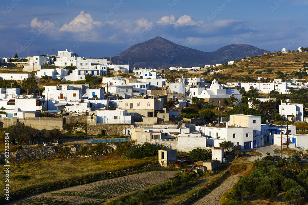 Triovasalos village on Milos island in Greece.
