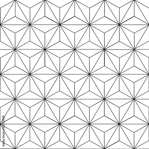 Seamless geometric pattern with floral design