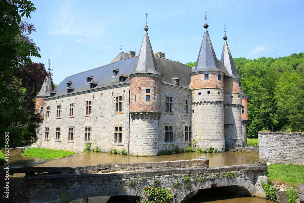 Medieval Castle of Spontin in Ardennes, Belgium