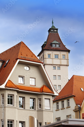 the historical building in the center in Stuttgart in Germany...