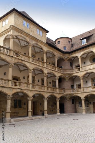courtyard of the Old Castle (10th century) in Stuttgart