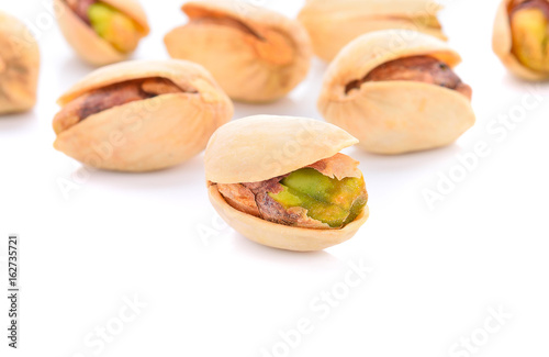 Pistachio's isolated on a white background.