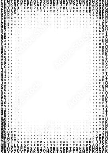 Abstract Black Letters Frame