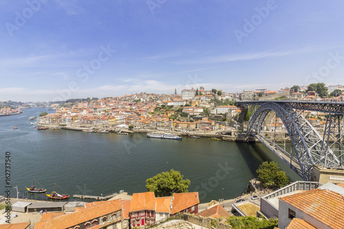 Panoramic view of old downtown, Porto Ribeira cityscape.