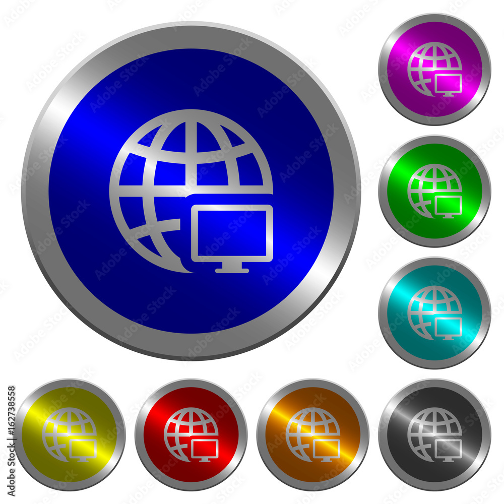 Remote terminal luminous coin-like round color buttons Remote terminal luminous coin-like round color buttons