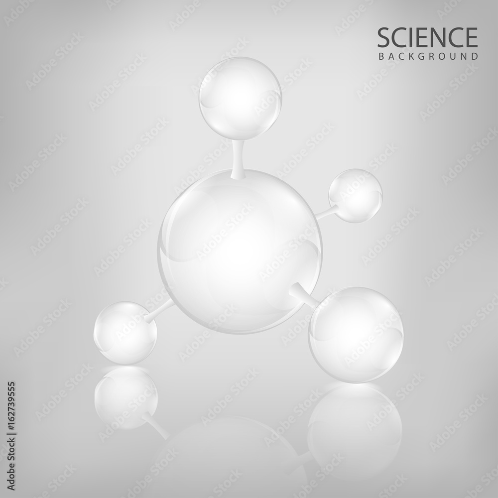 cell molecule science background vector