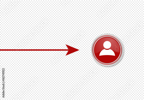 Pfeil zeigt auf Knopf - Person - Avatar